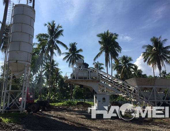 HAOMEI mobile concrete batching plant In Davao City
