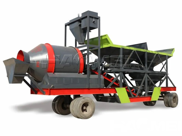 drum type mobile concrete batching plant