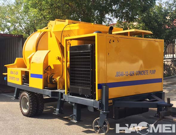 diesel concrete mixer and pump