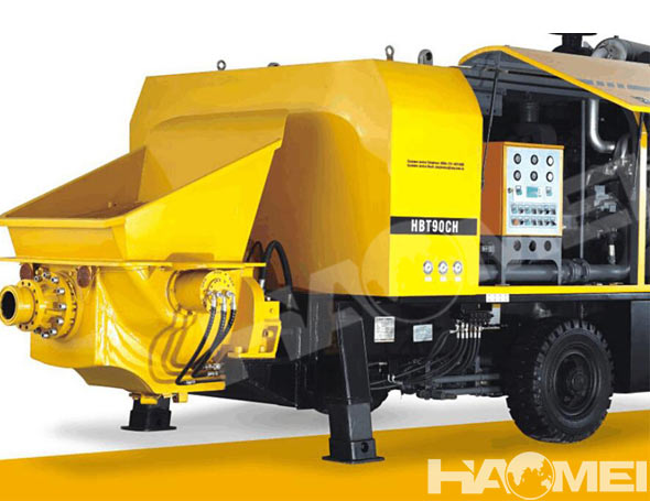 trailer concrete pump diesel