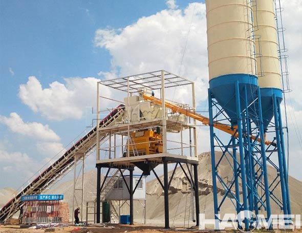 concrete batching plant with sicoma mixer