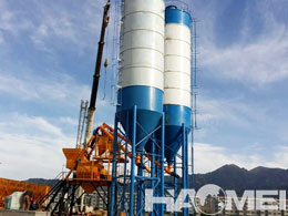 concrete batching plant with mixer